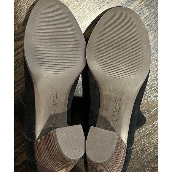 Ugg Koolaburra Amalea Boots Women’s 11 Heels Suede Leather Ankle Booties Black - Picture 8 of 9